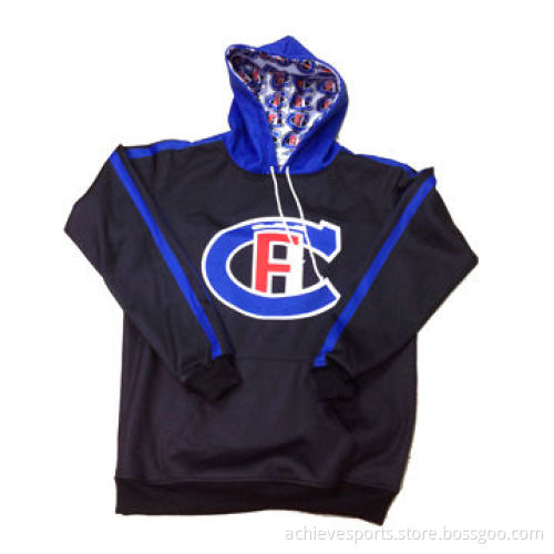 Men's fleece hoodie, made of 100% polyester, customized logos and free designs
